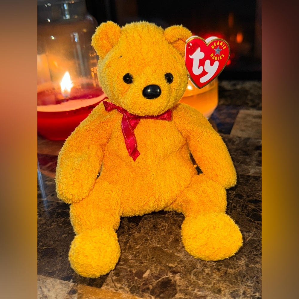 🧸 Ty Beanie Baby Poopsie Bear 2001 Vintage Plush Collectible